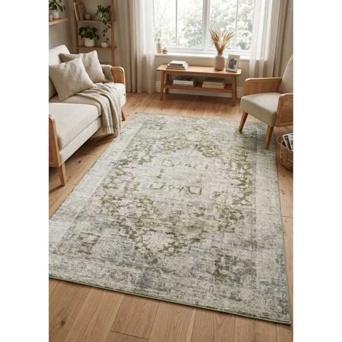 Tapis vintage ADEN 3006B Vert-80*300 Rectangulaire