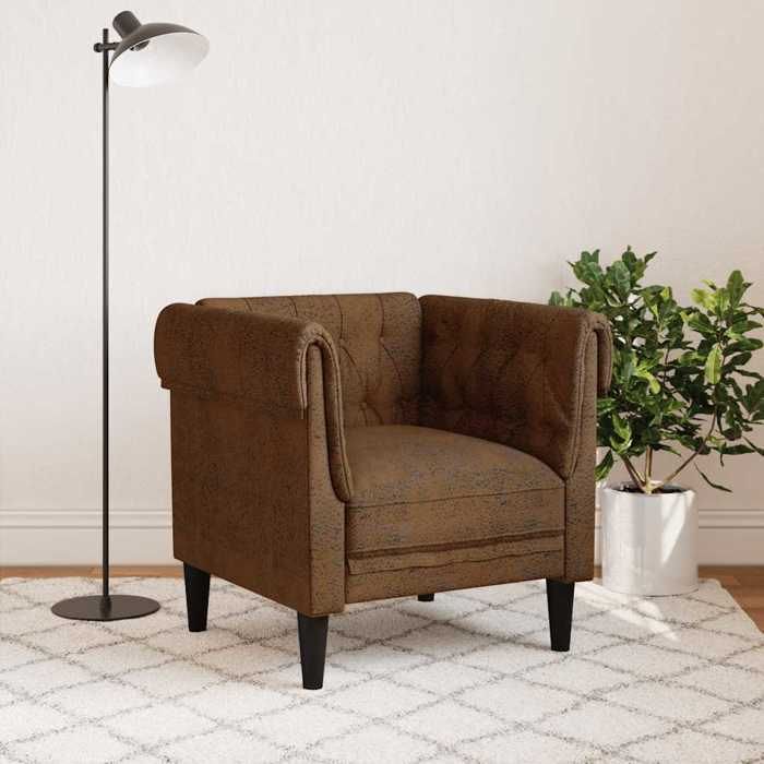 Best2026@Tissu Fauteuil Relax SHIELDPRO® - Siège maximal: 110 kg - Fauteuil Chesterfield marron - pour salon8881