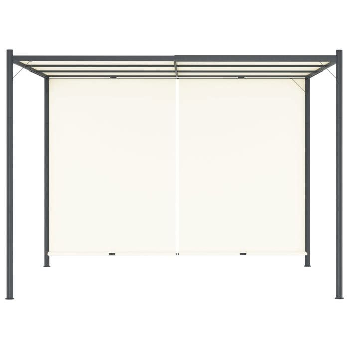 Promotion mars * Pergola avec toit - YUYUE - Meuble d’extérieur - Tonnelle/Arche - réglable Crème Blanc 3x3 m Acier _7933087