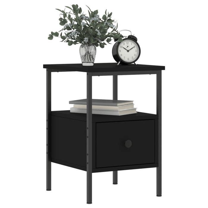 Table de lit - Noir - Armoire de chevet - 1 PC - noir 34x36x50 cm bois d’ingénierie T3917 Table de lit - Noir - Armoire de chevet - 1 PC - noir 34x36x50 cm bois d’ingénierie T3917