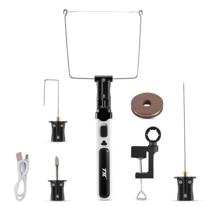 Découpeur de mousse à fil chaud 4 en 1 outil électrique rechargeable USB avec 4 têtes interchangeables kit de découpe
