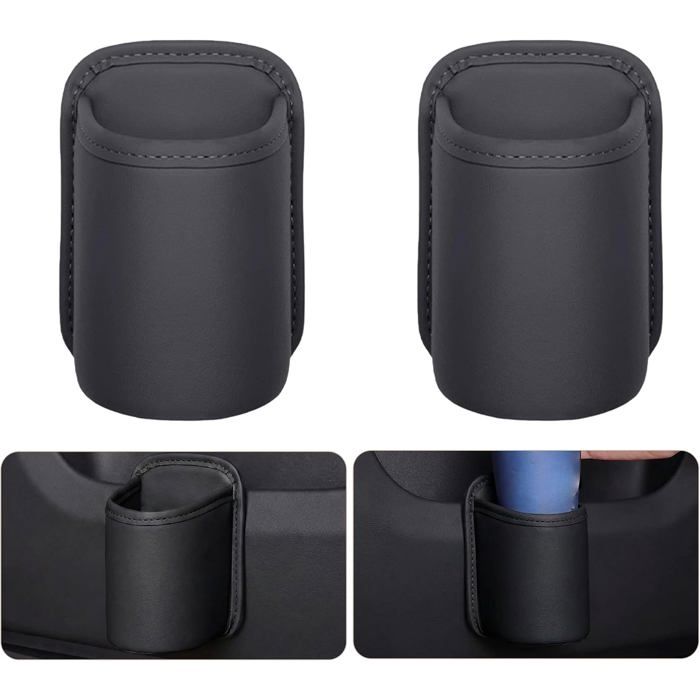 2 Porte-Gobelet à Clipser en Cuir PU pour Voiture Voiture Rangement Bouteille deau Porte-Gobelet et Porte-Boisson Noir 2 Porte-Gobelet à Clipser en Cuir PU pour Voiture Voiture Rangement Bouteille deau Porte-Gobelet et Porte-Boisson Noir