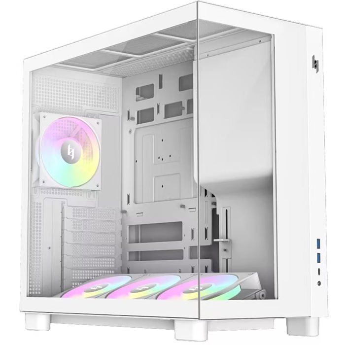 Boîtier PC tour moyenne GAMEMAX NEX C53 WH Acier & verre trempé ATXMicro ATXMini ATX Ventil. ARGB