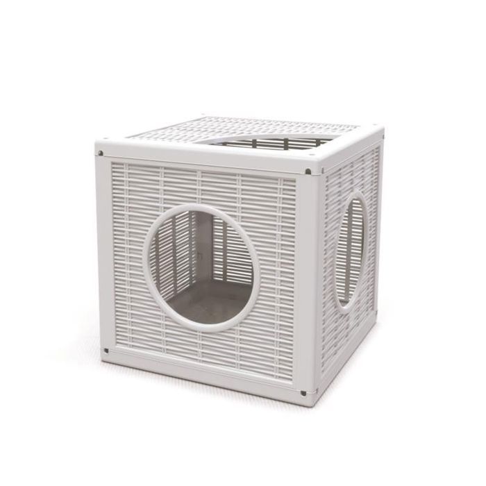 Maison Pour Chat - 35 X 35 Cm - Gris Clair