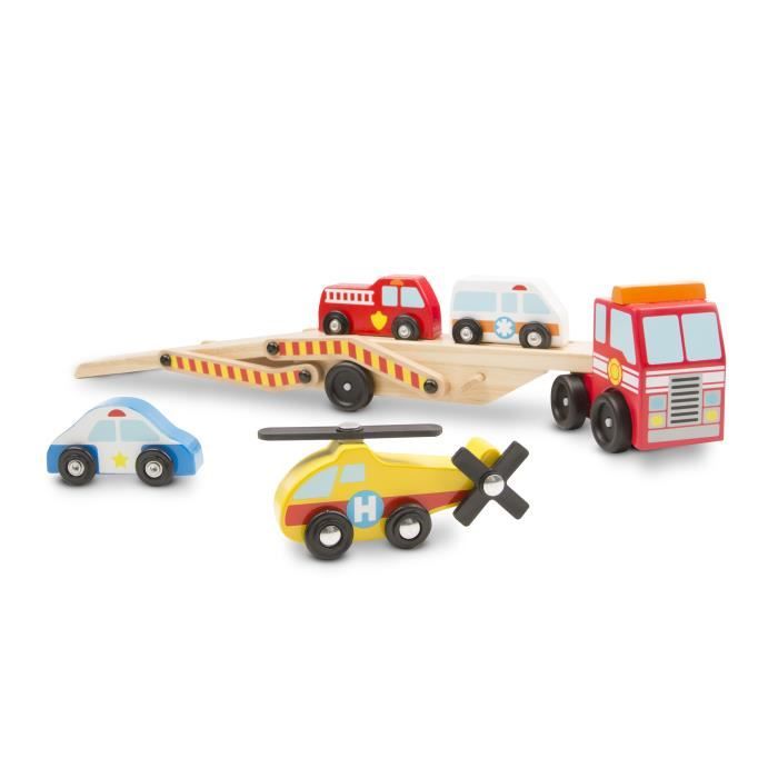 Camion Dépliable Géant Melissa & Doug Avec 6 Voitures De Course - 75 Cm
