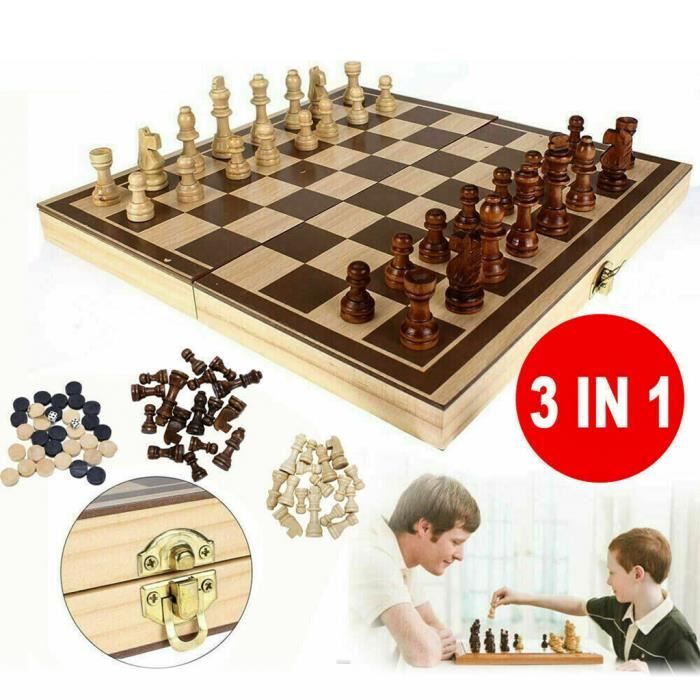 coffret echecs en bois cdiscount