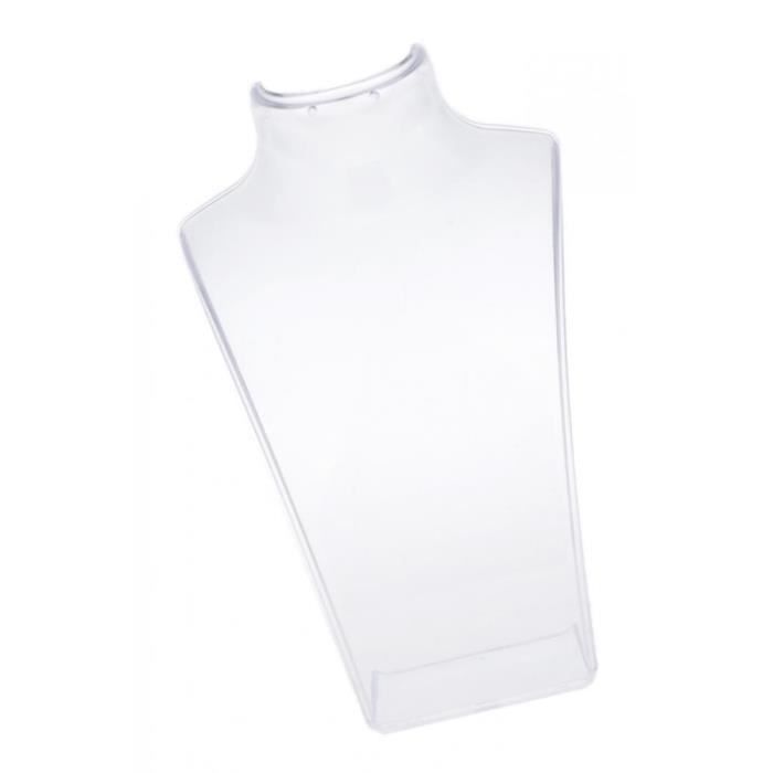 BAFOVY Support De Collier En Acrylique Avec 24 Crochets, Présentoir De Rangement De Bijoux Rotatif Anti-poussière, Gardez Vos Colliers Organisés Et à