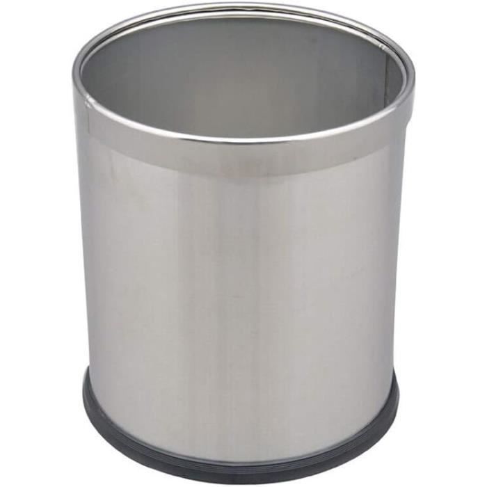 Poubelle Extérieure 30L Acier Inoxydable Avec Cendrier - Double Bac Et Ouverture Latérale - Idéal Jardin, Hôtel, Commerce