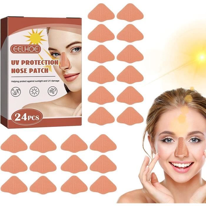Lot de 24 Patchs De Protection UV pour Le Nez Et Le Soleil Protege Nez UV pour Lunettes Protege Nez Solaire pour Homme Et Femme