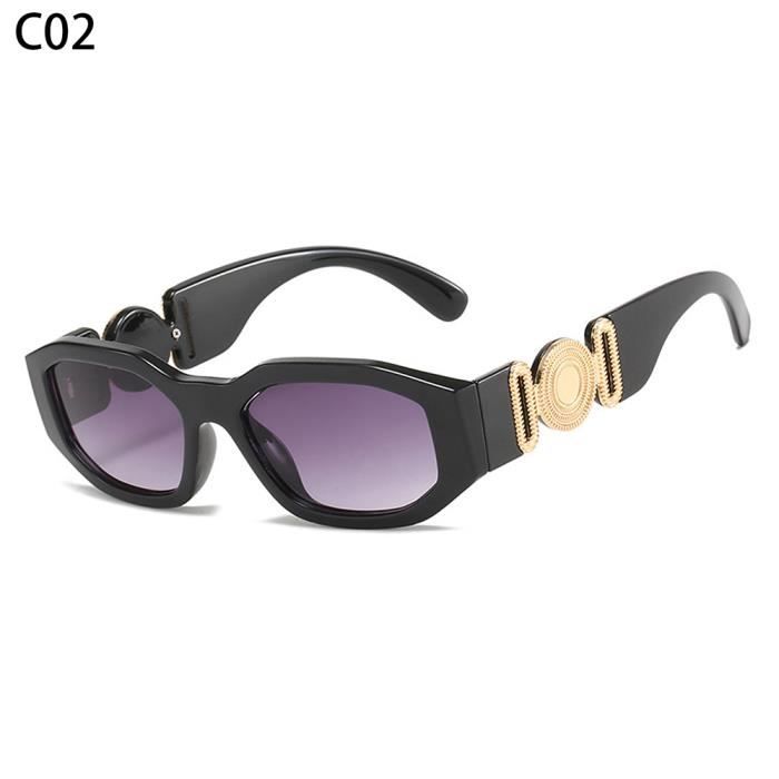 Lunettes de soleil Lunettes de soleil carrees pour femmes petite monture au Design tendance avec decoration ronde C02 A704987 Achat Vente lunettes de soleil Cdiscount