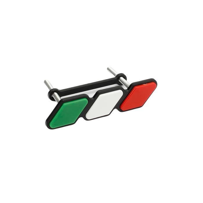 Italien - Emblème de calandre de drapeau national de voiture ABS TRD, Grille fendue en maille, Accessoires d'