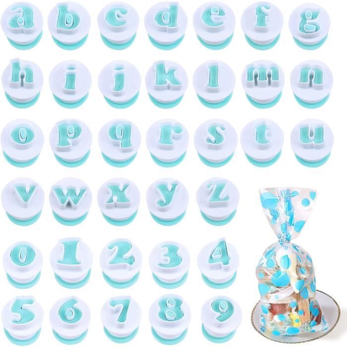 Int!rend Coffret 40 Emporte-Pièces Lettres/Chiffres | Décoration Gâteaux, Pâte à Sucre