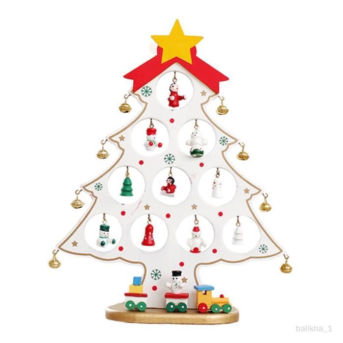 Calendrier de Noël en bois - GAZECHIMP - Décoration de Noël - Blanc