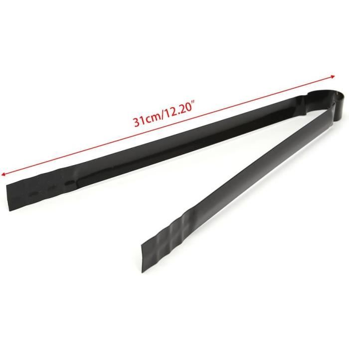 Pince à Charbon En Acier Au Carbone Avec Manche En Cuir, Pince à Bois De Chauffage, Outil De Camping, Feu De Joie, Barbecue, Poêles