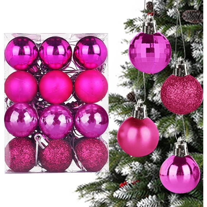 Lot De 36 Boules De Noël Argentées 4 Cm - Mat Et Brillant - Décoration Sapin Incassable