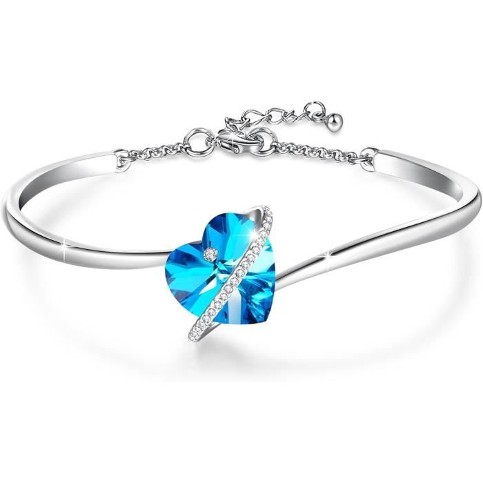 Bracelet Vintage Argenté à Maillons Longs Avec émaux Bleus - Modèle 447 - Occasion