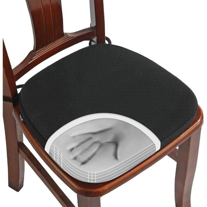 Mousse Haute Densité Coussin De Chaise Round 40cm En Cuir PU - Imperméable, Housse Amovible - Pour Jardin, Bureau, Cuisine - Confort Assise Galette Assise 40cm