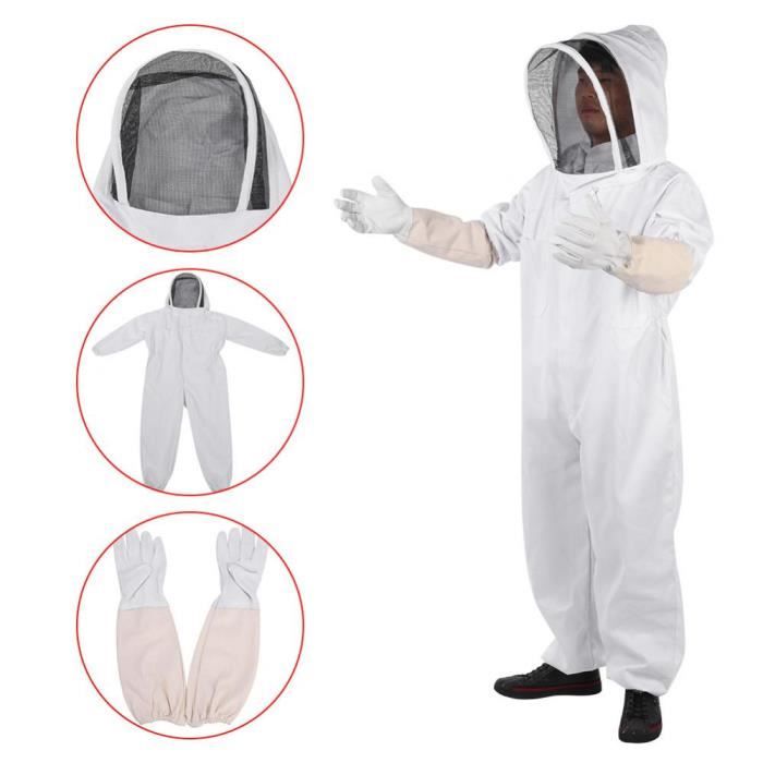 Gants D'Apiculteur En Cuir Véritable - Protection Abeilles Tailles 4-13