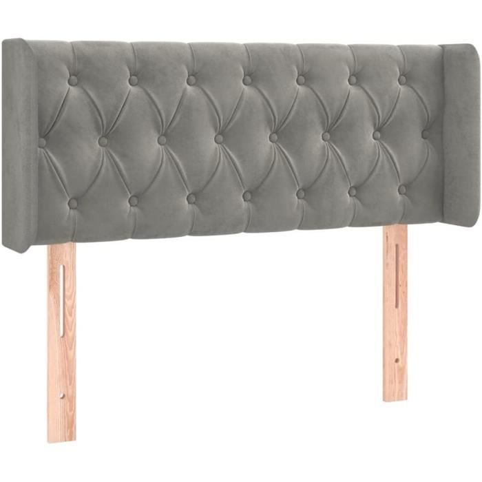 Tête De Lit Murale 200 Cm Gris Béton - Bois D'Ingénierie - Meuble Chambre Moderne