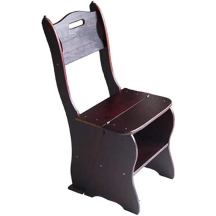 Tabouret Escabeau Pliant 3 Niveaux – Bois Multifonction – Chaise Pliante échelle