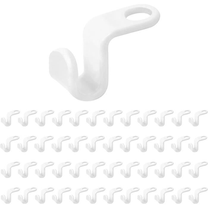 50 Pièces Crochet Cintre Gain De Place, 5,5 X 2 Cm,Plastique Crochet