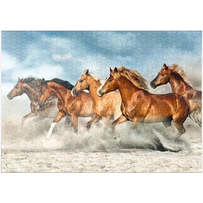 Puzzle Ravensburger 300 Pièces « Sereene Sunset » – Cheval Au Coucher De Soleil, Format XXL, Dès 9 Ans