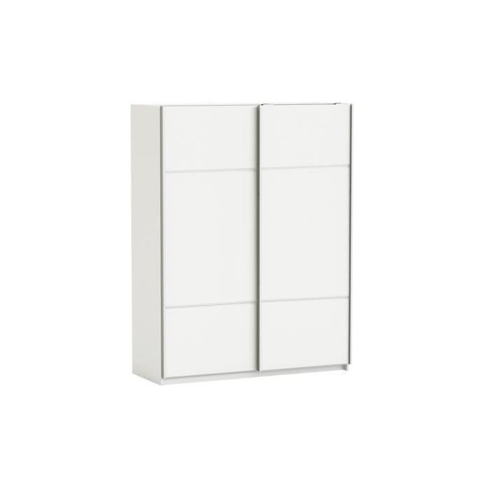 Calisto Armoire De Chambre Style Contemporain Blanc Mat L 153 6