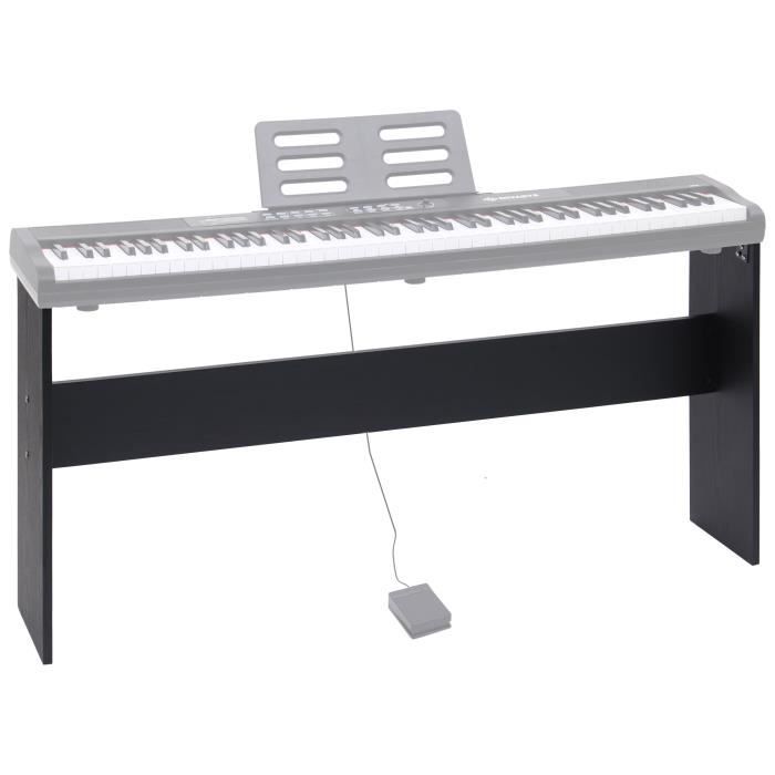 Divarte Stand DP35 – Support de piano numérique – Support robuste en bois – Pied pour piano numérique Divarte DP35 – Noir