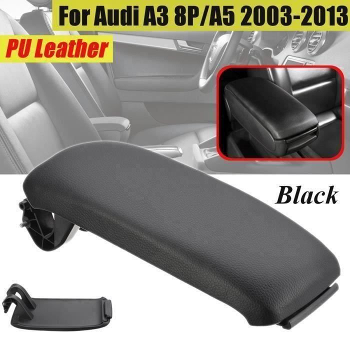Couvercle D'accoudoir Central Pour Audi A3 8P / A5 (2003-2013) - Cuir Noir - Référence 8P0864245P
