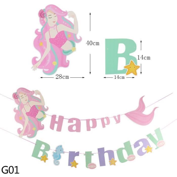 1 Ensemble Multi Themes Joyeux Anniversaire Banniere Garcon Fille Bebe Douche Fete D Anniversair Modele Cf4 G01 Jbhfcdc Cdiscount Maison