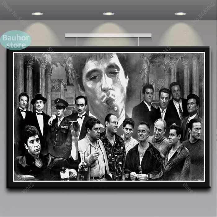 Tableau Sur Toile Scarface Tony Montana - Décoration Murale Tendance Et Qualité Musée !