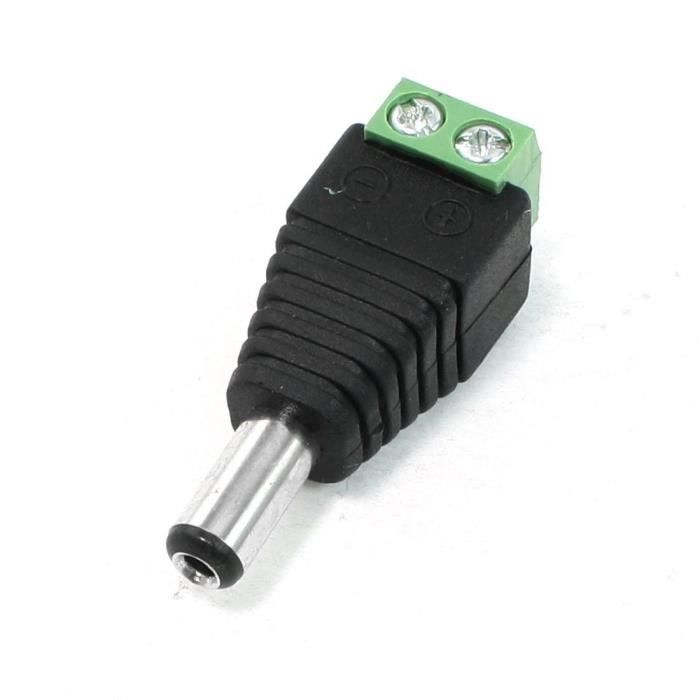 2 1 X 5 5mm Dc Puissance Fiche Male Jack Connecteur Adaptateur Pour Camera De Video Surveillance Cable Tv Video Son Avis Et Prix Pas Cher Cdiscount