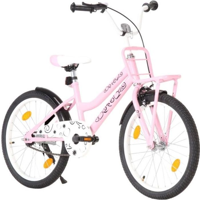 Qualit Word V lo enfant avec porte bagages avant 20 pouces Rose