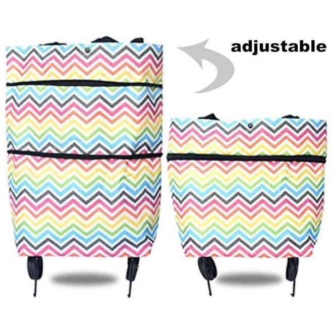 Sac De Rechange Pour Chariot De Courses – Tissu Oxford Imperméable 40L – Pliable Et Réutilisable