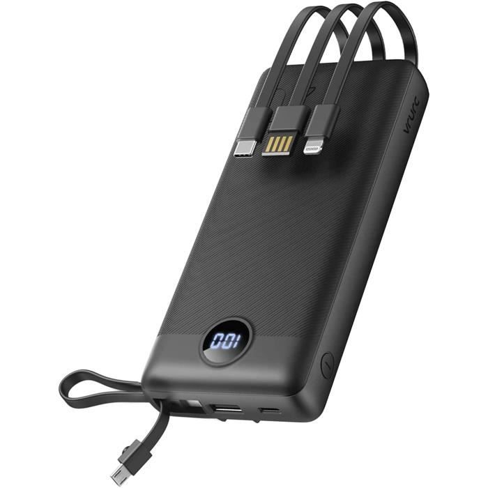 Elvancy-Batterie Externe 100W à Charge Super Rapide, Grande Capacité  40000mAh 20000mAh, Applicable au Téléphone Portable