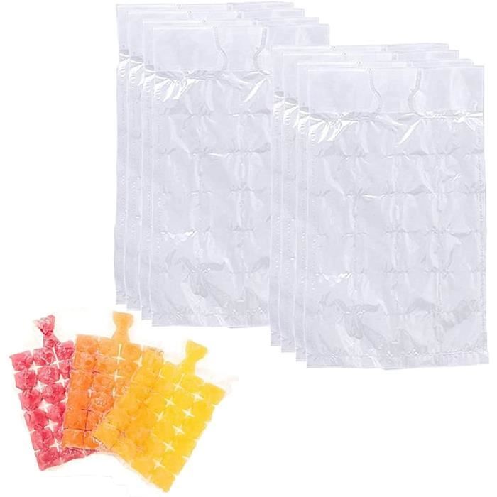 100 Sachets à Popsicle + 1 Entonnoir - Moules à Glace Réutilisables Pour Yaourt, Jus, Bonbons Maison - 28 X 5,5 Cm