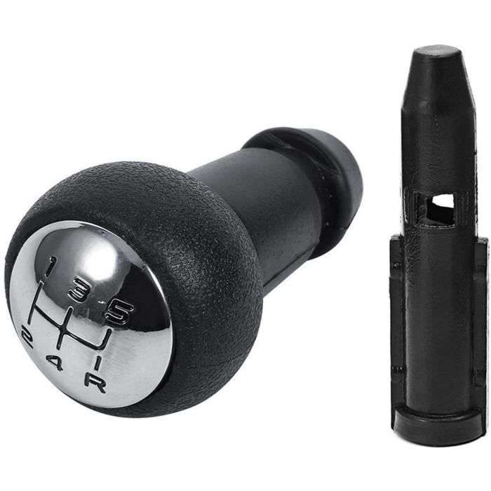 Pommeau De Levier De Vitesse 5 Vitesses Noir - Compatible Peugeot 106 206 306 406 107 207 307 - Neuf