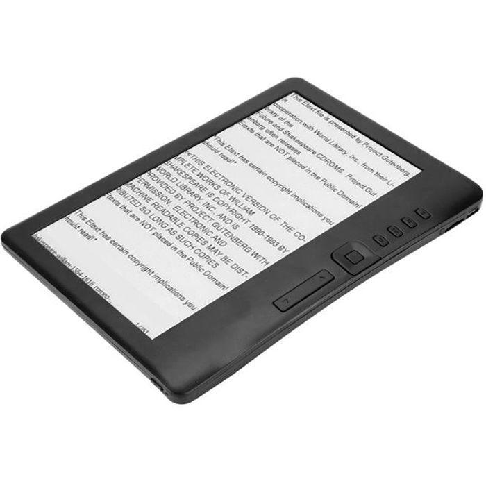 Liseuse 7 Pouces 16 Go - Écran TFT 800x480, Légère, Portable Avec étui De Protection - Idéale Pour Lecture Extérieure