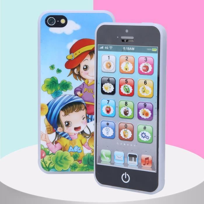 LEVEL GREAT Jouet électronique Téléphone Mobile Téléphone Portable Enfants Apprentissage Jouet éducatif téléphone Portable en Plastique Jouets Cadeau Téléphone bébé 