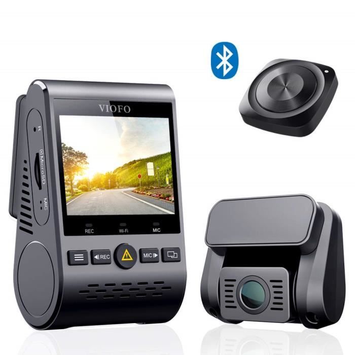 VIOFO Caméra de Voiture A129 Duo Full HD 1080P Double Camera Embarquée 2.0” Vision Nocturne Dashcam avec WiFi, GPS, Télécommande