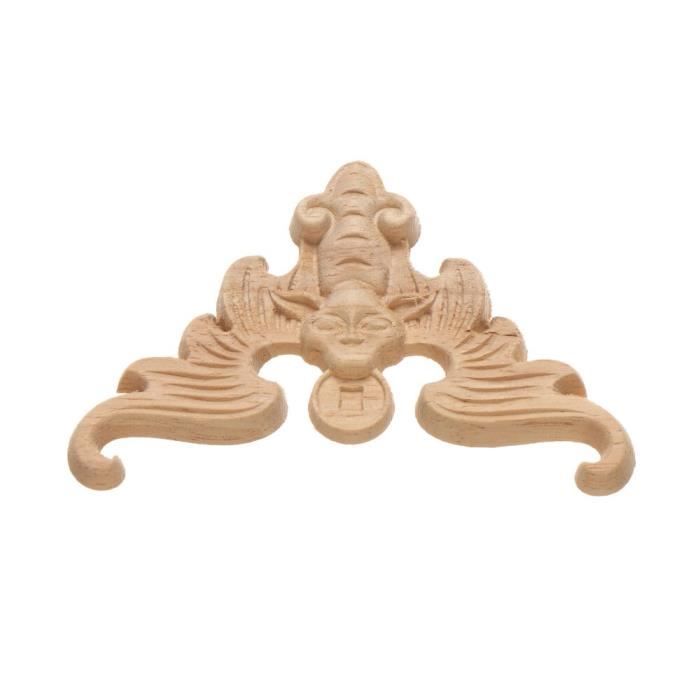 Lot De 4 Appliques Murales En Bois Sculpté – Cadres D'angle Non Peints Pour Déco Intérieure Rustique
