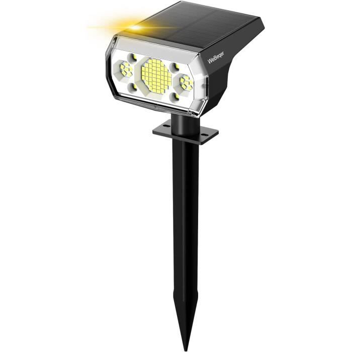 Spot Solaire Extérieur WeBeqer 64 LED - 3 Modes Luminosité - IP67 Étanche - 6 Pack - Blanc Froid 6500K