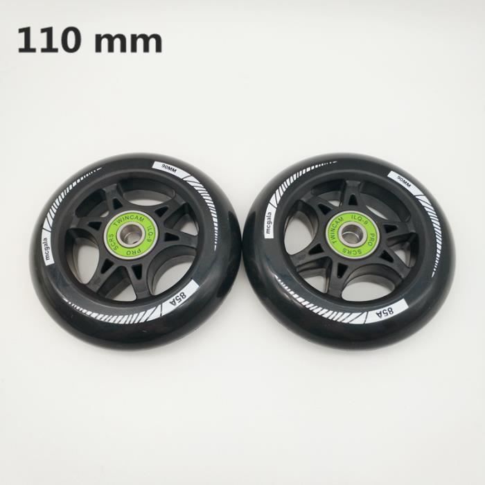 Roues De Trottinette Freestyle 100mm - Noyau Métal CNC, Polyuréthane 88A, Roulements ABEC-9 - Paire Bleu