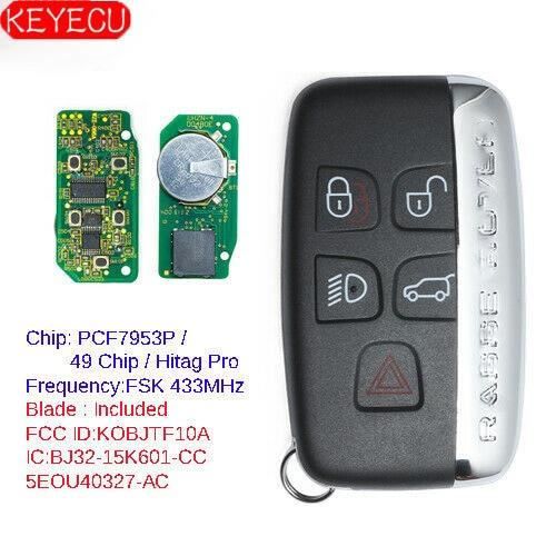 Acheter Étui En Métal Pour Clé Télécommande De Voiture, Coque Fob Pour Land Rover Range Rover Evoque Discovery Sport Velar Pour Jaguar XE E-PACE XF - Foto 2