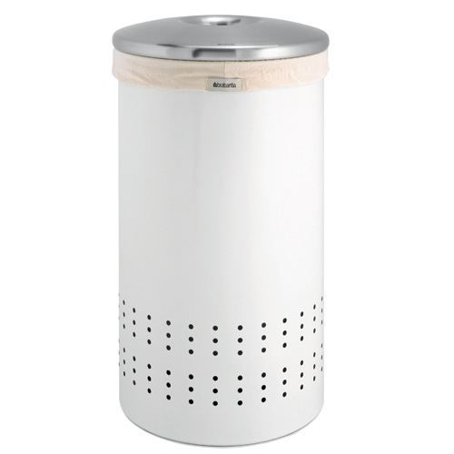 Brabantia - Panier à linge pliable 40L - Résiste à l'eau - Pour le rangement de vêtements/linge - Bordure en bambou (prise en main facile) - Lavage de vêtements - Accessoire de