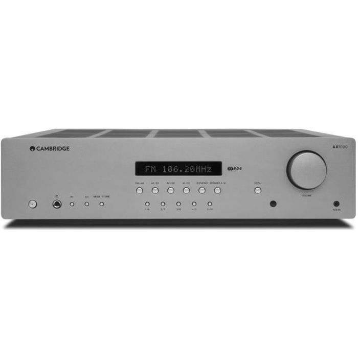 Cambridge Audio AX R100 - Amplificateur stéréo 2 x 100W - DAC 32 bits/192 kHz - Tuner FM/AM - Bluetooth 5.0 - Entrée phono (