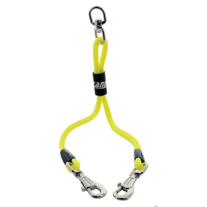 Meilleurs prix pour Accouple double ALP corde de polyester 30cm Compatible laisses et longes toute gamme, pour attacher 2 chiens CANIHUNT