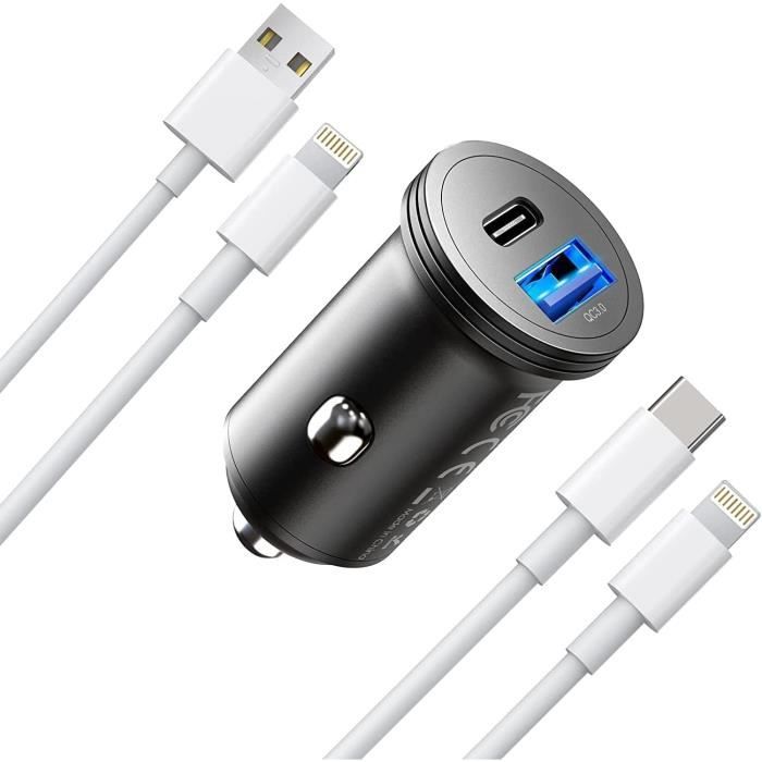 Chargeur de voiture 42 W – 2 USB + 1 USB‑C main image 0