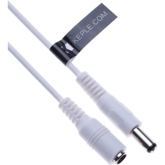 Lot De 5 Cordons D'alimentation DC 5.5x2.1mm Mâle/femelle 22AWG 30cm - 60W Max