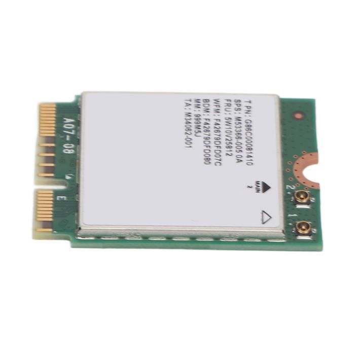 Carte WiFi 6E RTL8852CE - 5374 Mbps, Triple Bande 2.4G/5G/6G, Bluetooth 5.3 - Format NGFF (M.2) - 2
